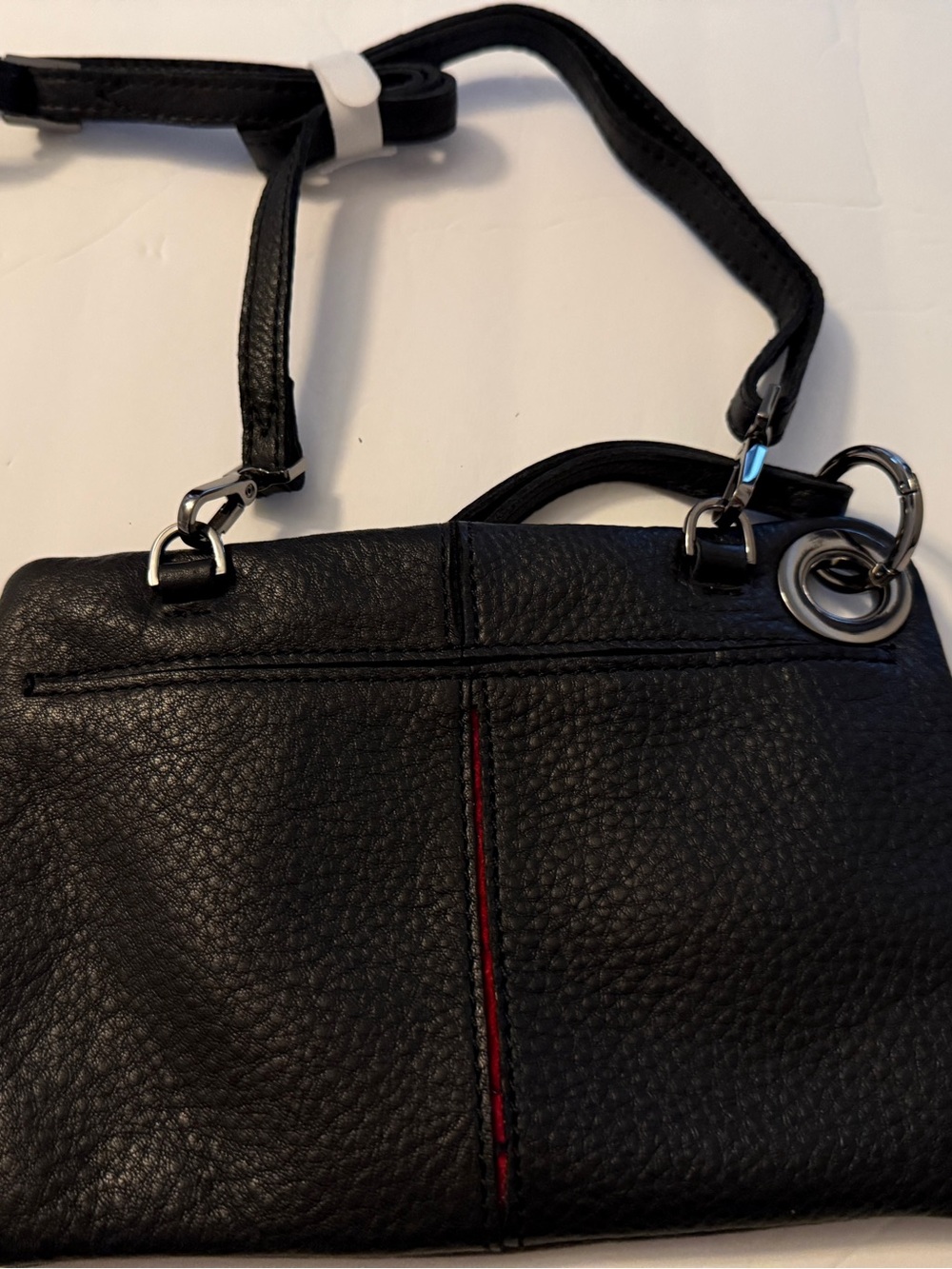 Hammit Black Leather Crossbody/wrislet attachments. Bag with Stud Details - Picture 3 of 4